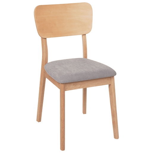 Conjunto de 2 cadeiras de jantar MINIER Madeira Castanho claro