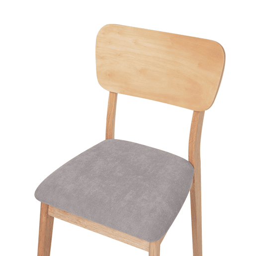 Conjunto de 2 cadeiras de jantar MINIER Madeira Castanho claro