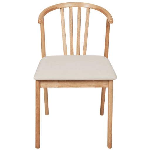 Conjunto de 2 cadeiras de jantar CRAIG Madeira Castanho claro