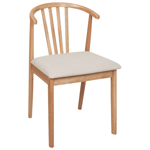 Conjunto de 2 cadeiras de jantar CRAIG Madeira Castanho claro