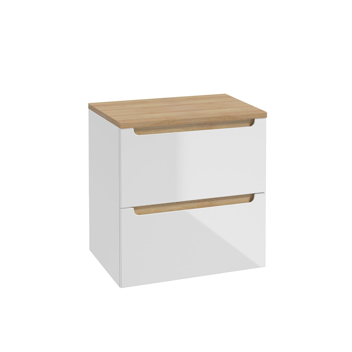 Mueble bajo lavabo 2 cajones encimera Livia 60