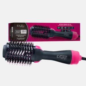 Italian Design - 360 Toumalin AirBrush com Tecnologia Iônica da Tourmaline | Escova Secadora Profissional com Potência de 1000W | Aquecedor Cerâmico | 3 velocidades e 2 modos de aquecimento