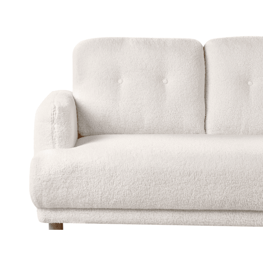 Sofá TUVE Bouclé Branco 3 lugares Sofá TUVE Bouclé Branco 3 lugares