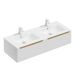 Mueble doble lavabo encastrado 2 cajones Livia Mueble doble lavabo encastrado 2 cajones Livia Blanco