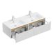 Mueble doble lavabo encastrado 2 cajones Livia Mueble doble lavabo encastrado 2 cajones Livia Blanco
