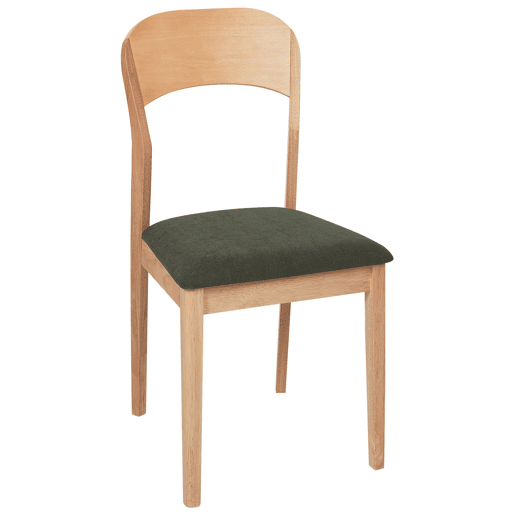 Conjunto de 2 cadeiras de jantar ALVIN Madeira Castanho claro