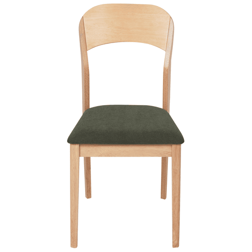 Conjunto de 2 cadeiras de jantar ALVIN Madeira Castanho claro