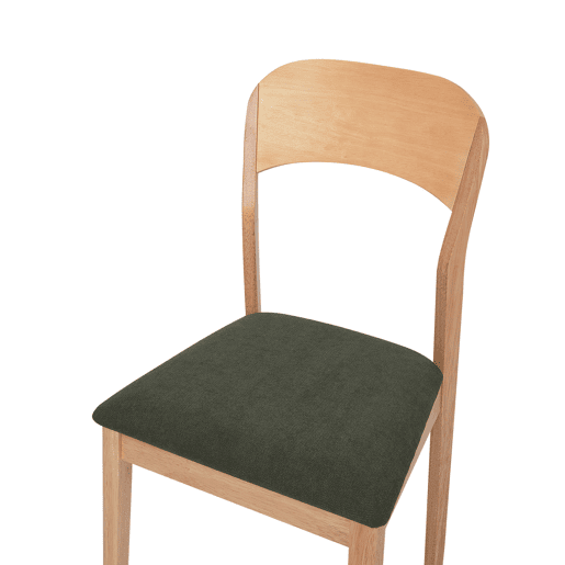 Conjunto de 2 cadeiras de jantar ALVIN Madeira Castanho claro