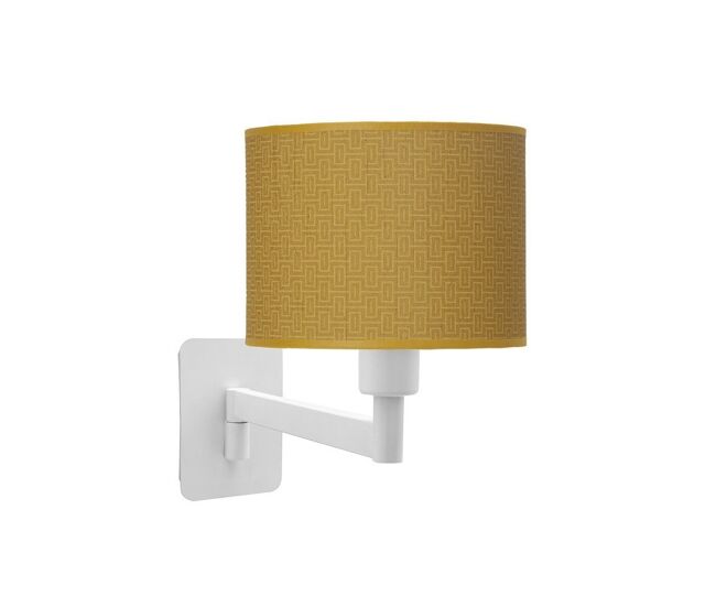 Aplique de pared metal color amarillo serie moda 17cm