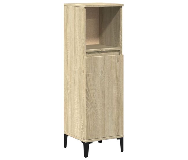 Vidaxl armario de baño madera contrachapada roble sonoma 30x30x100 cm