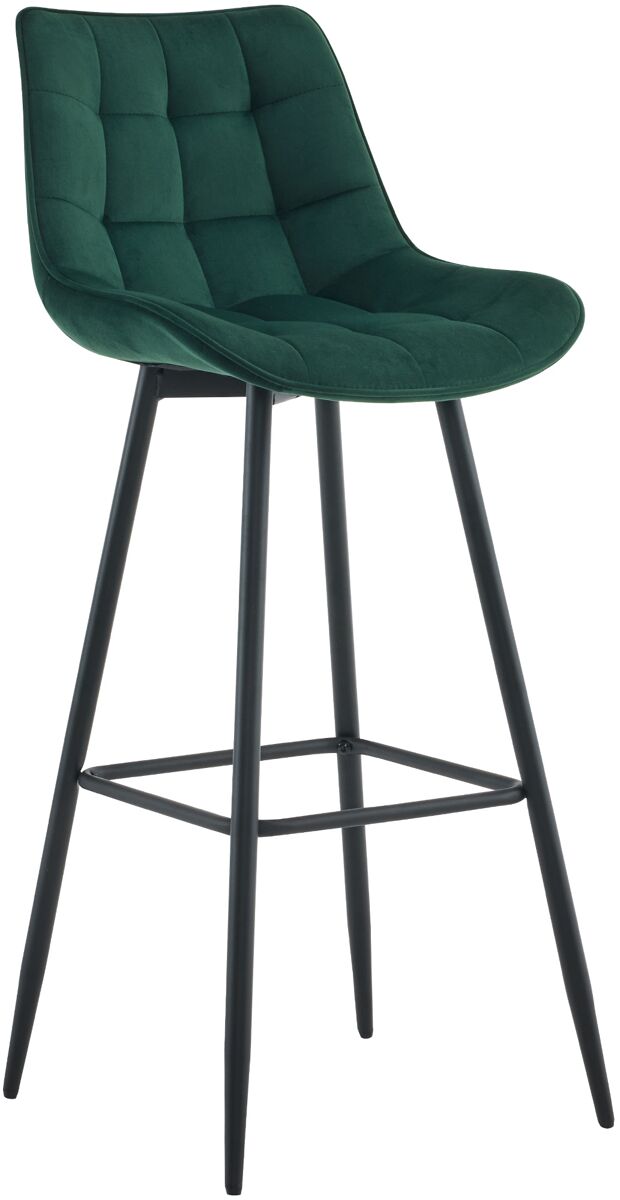 Taburete de bar dartford terciopelo verde 52x47x106 cm