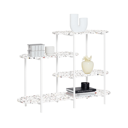 SoBuy FSB89-W Mesa de entrada Mesa de consola de 4 níveis