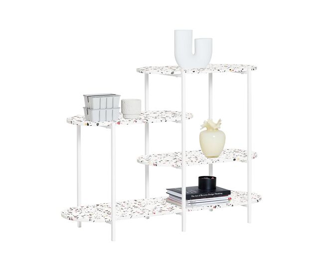 Sobuy fsb89-w mesa de entrada mesa consola en 4 niveles