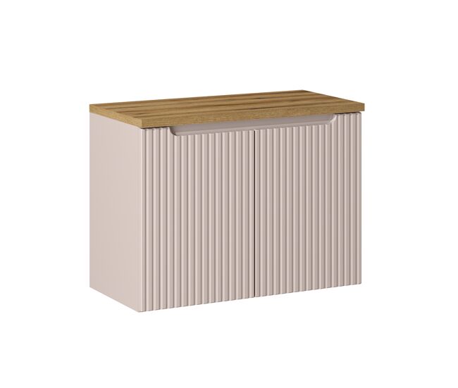 Mueble bajo lavabo 80cm 2 puertas encimera riva cachemira y madera