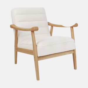 Poltrona LEKNES Bouclé Branco creme