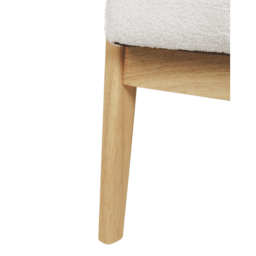 Poltrona LEKNES Bouclé Branco creme