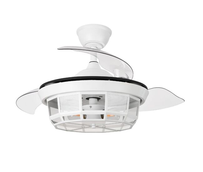 Ventilador de techo metal color blanco serie tornado 40cm