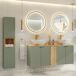 Mueble bajo lavabo 5 puertas encimera Jade Mueble bajo lavabo 5 puertas encimera Jade Verde