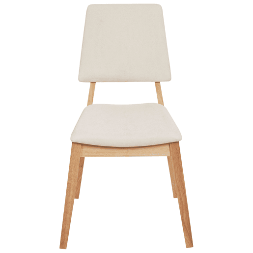 Conjunto de 2 cadeiras de jantar MERRILL Madeira Creme claro