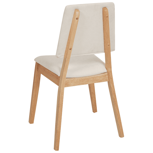 Conjunto de 2 cadeiras de jantar MERRILL Madeira Creme claro