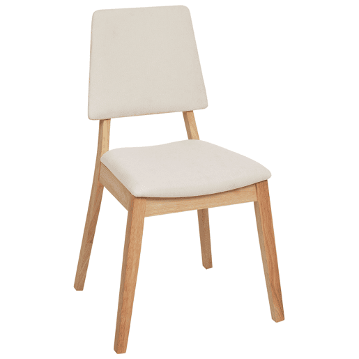 Conjunto de 2 cadeiras de jantar MERRILL Madeira Creme claro