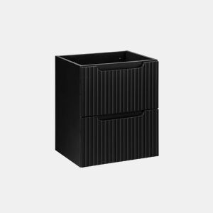 Móvel de lavatório 50cm 2 gavetas Riva Preto
