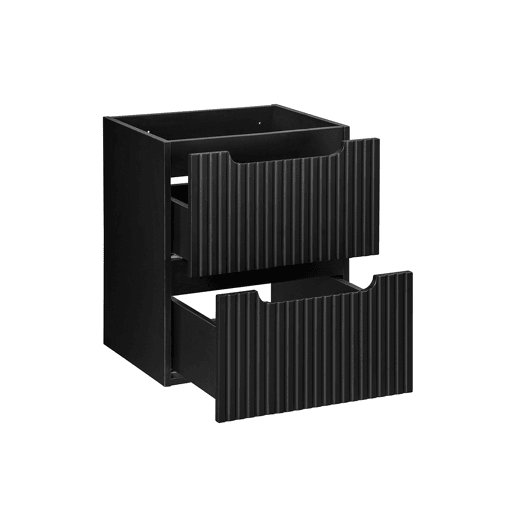 Móvel de lavatório 50cm 2 gavetas Riva Preto
