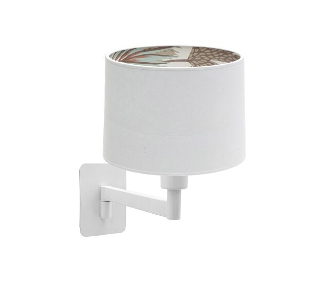 Aplique de pared metal color blanco serie tunez 22cm