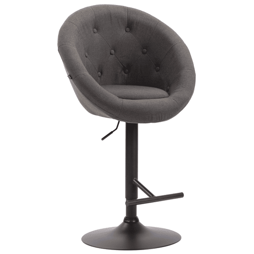 Taburete de bar London V2 en tela Gris oscuro 57X65X107 cm
