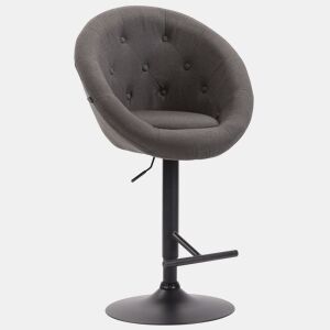 Taburete de bar London V2 en tela Gris oscuro 57X65X107 cm