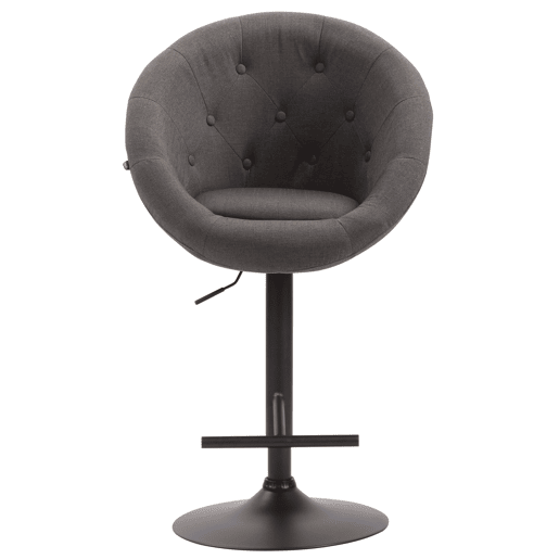 Taburete de bar London V2 en tela Gris oscuro 57X65X107 cm