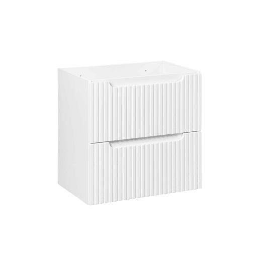 Móvel de lavatório 60cm 2 gavetas Riva Branco