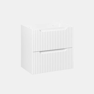 Móvel de lavatório 60cm 2 gavetas Riva Branco