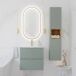 Conjunto de muebles lavabo individual encastrado 2 cajones y columna Jade Conjunto de muebles lavabo individual encastrado 2 cajones y columna Jade Verde