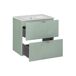 Conjunto de muebles lavabo individual encastrado 2 cajones y columna Jade Conjunto de muebles lavabo individual encastrado 2 cajones y columna Jade Verde