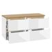 Conjunto de muebles lavabo individual 4 cajones y columna Livia Conjunto de muebles lavabo individual 4 cajones y columna Livia Blanco