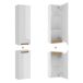 Conjunto de muebles lavabo individual 4 cajones y columna Livia Conjunto de muebles lavabo individual 4 cajones y columna Livia Blanco