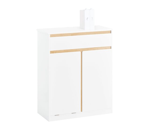 Sobuy bzr79-w armario de baño con cesto para ropa sucia blanco