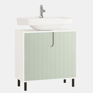 SoBuy BZR139-GR Móvel de lavatório de encastrar 60 X 30 X 60 Cm Verde e Branco