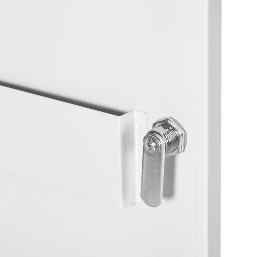 kleankin Armário de Parede de Aço para Medicamentos de 3 Níveis com Fechadura e 2 Chaves para Cozinha ou Casa de Banho 40x15x53,5 cm Branco