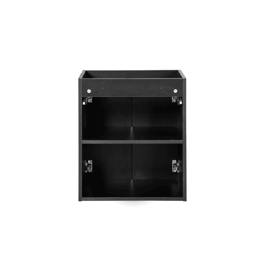 Móvel lavatório 50cm 2 portas plano Riva Preto e Madeira