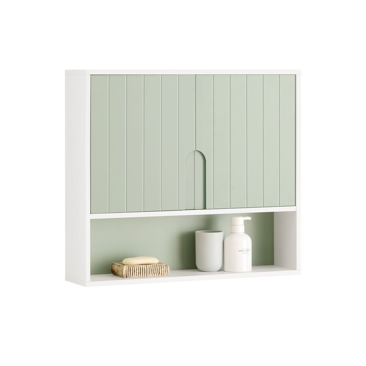 Sobuy bzr140-gr armario de pared para baño verde 60 x 15 x 54 cm