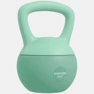 SPORTNOW Kettlebell de 8 kg Pesa Russa Preenchida de Areia Metálica e Alça Antiderrapante para Treino de Musculação em Casa Ginásio 19x19x28 cm Verde