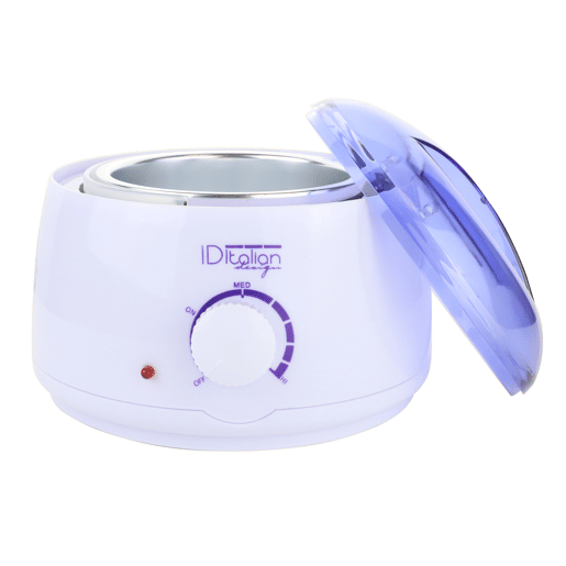 Italian Design - Aquecedor de Cera Elétrico com Capacidade de 500 ml, Indicador LED de Potência, Tampa de Plástico Resistente, Recipiente de Alumínio, Aquecimento Ultrarrápido e Regulador de Temperatura