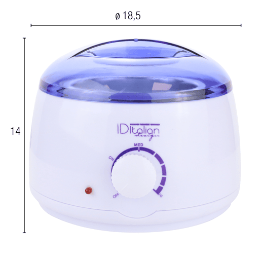 Italian Design - Aquecedor de Cera Elétrico com Capacidade de 500 ml, Indicador LED de Potência, Tampa de Plástico Resistente, Recipiente de Alumínio, Aquecimento Ultrarrápido e Regulador de Temperatura