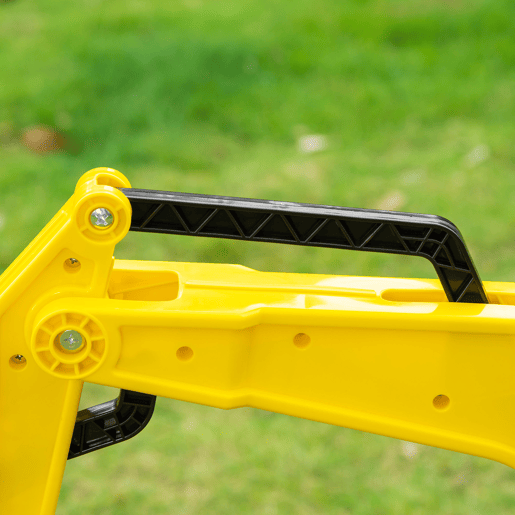 HOMCOM Trator a Pedais para Crianças acima de 3 Anos Escavadora para Crianças com Pá Dianteira e Buzina Carga 35kg Trator Infantil para Exterior 107x42x71 cm Amarelo