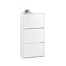SoBuy FSR165-H-W Sapateira com 3 abas Branco 61 X 26 X 120 Cm
