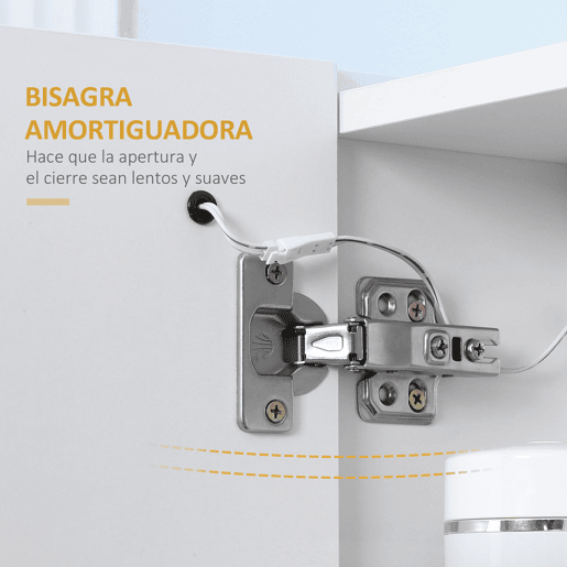 kleankin Armário com Espelho de Casa de Banho com Luz LED Armário de Casa de Banho Suspenso com 2 Portas e Interruptor Tátil Estilo Moderno 70x15x65 cm Branco