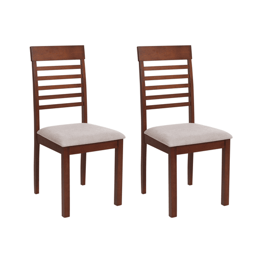 Conjunto de 2 cadeiras de jantar ORTLEY Madeira Castanho escuro