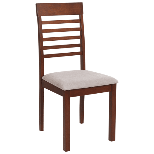 Conjunto de 2 cadeiras de jantar ORTLEY Madeira Castanho escuro